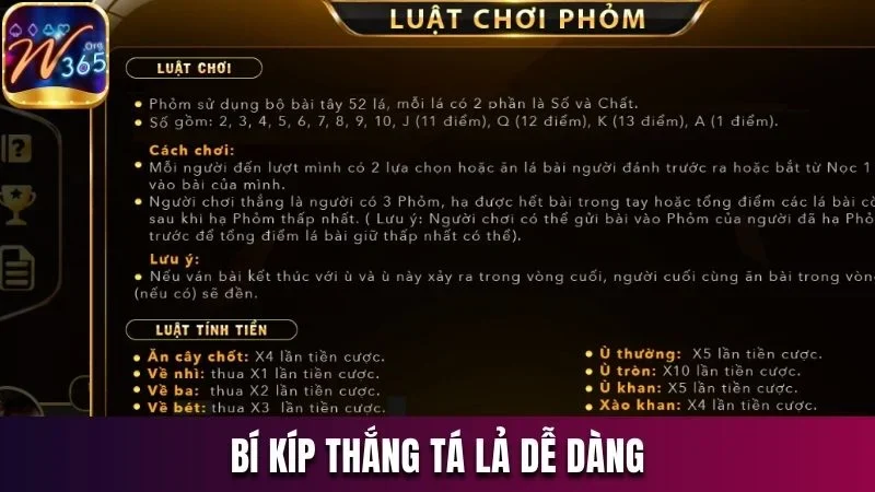 Phỏm - Hướng Dẫn Cách Chơi Và Chiến Thuật Bất Bại 2025 3 Những bí kíp hay trong game bài Tá Lả