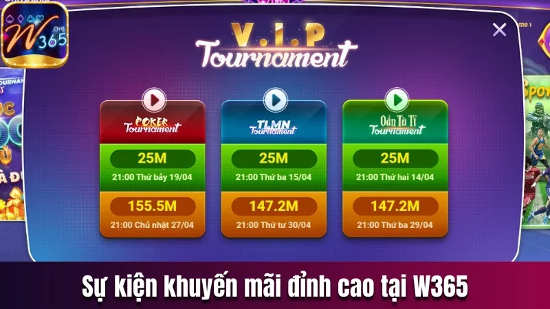 W365 - Địa Điểm Giải Trí Chất Lượng, Uy Tín Nhất 2025 20 Những sự kiện khuyến mãi dành cho thành viên cổng game