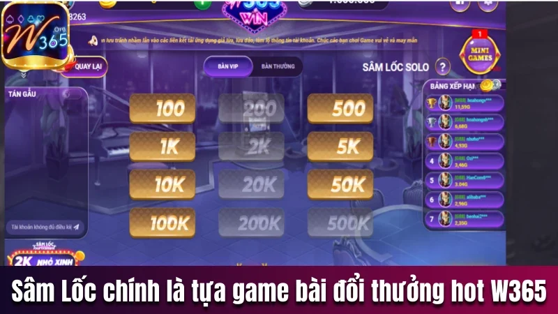 Sâm Lốc W365 - Sản Phẩm Game Bài Trực Tuyến Hot Nhất 1 Sâm Lốc chính là tựa game bài đổi thưởng hot nhất W365