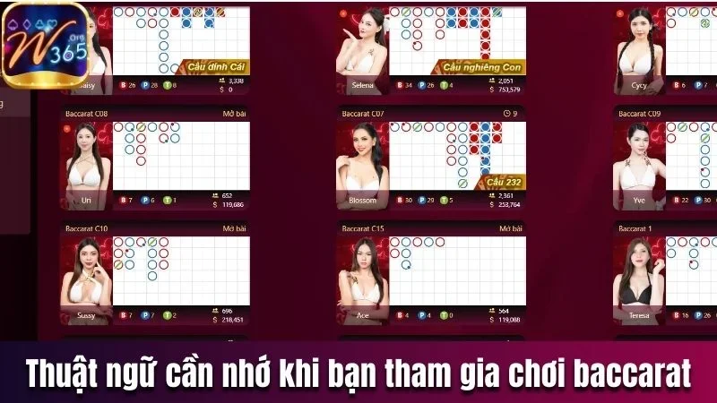 Baccarat W365 - Bộ Môn Casino Đẳng Cấp Cho Người Sành Điệu 2 Thuật ngữ cần nhớ khi bạn tham gia chơi Baccarat