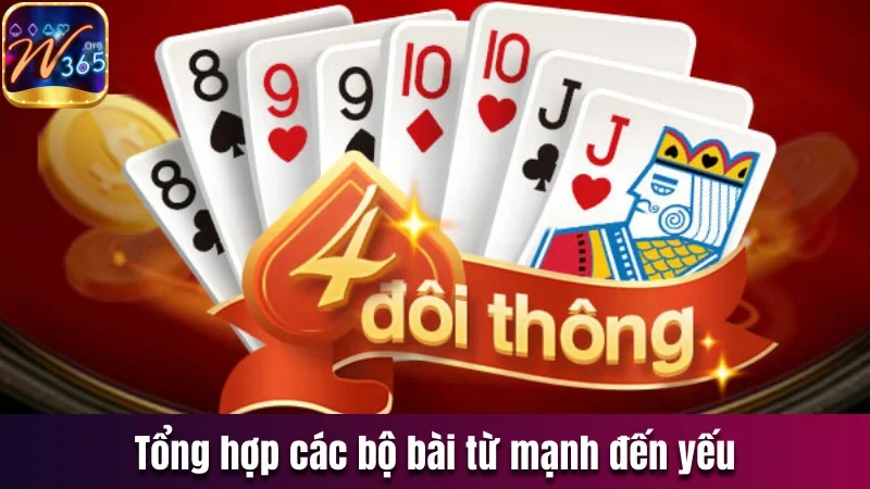 Tiến Lên Miền Nam - Luật Chơi Cơ Bản Và Các Thuật Ngữ 3 Tổng hợp các bộ bài từ mạnh đến yếu